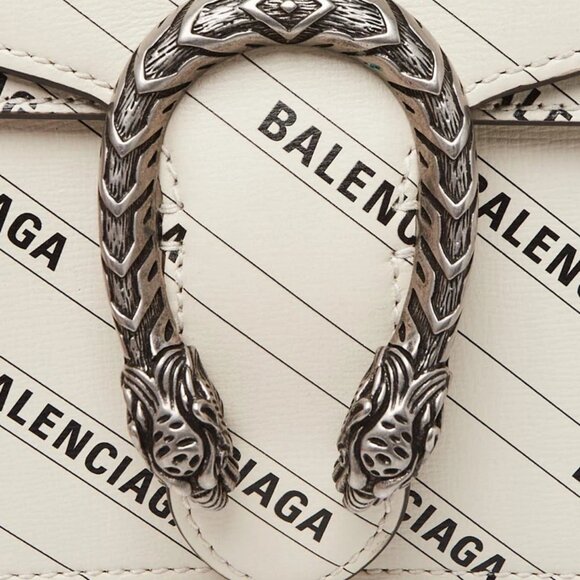 Gucci x Balenciaga White/Black Leather The Hacker Project Dionysus Small Flap... - Picture 5 of 12